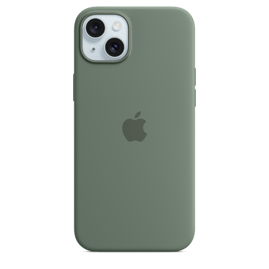 Funda de silicón para el iPhone 15 Plus con Magsafe - Color ciprés