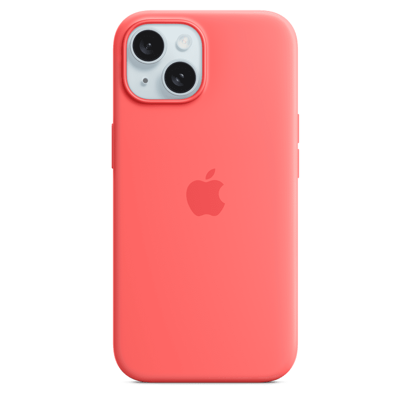 Case de Silicona Apple para iPhone 15 con MagSafe -Guayaba