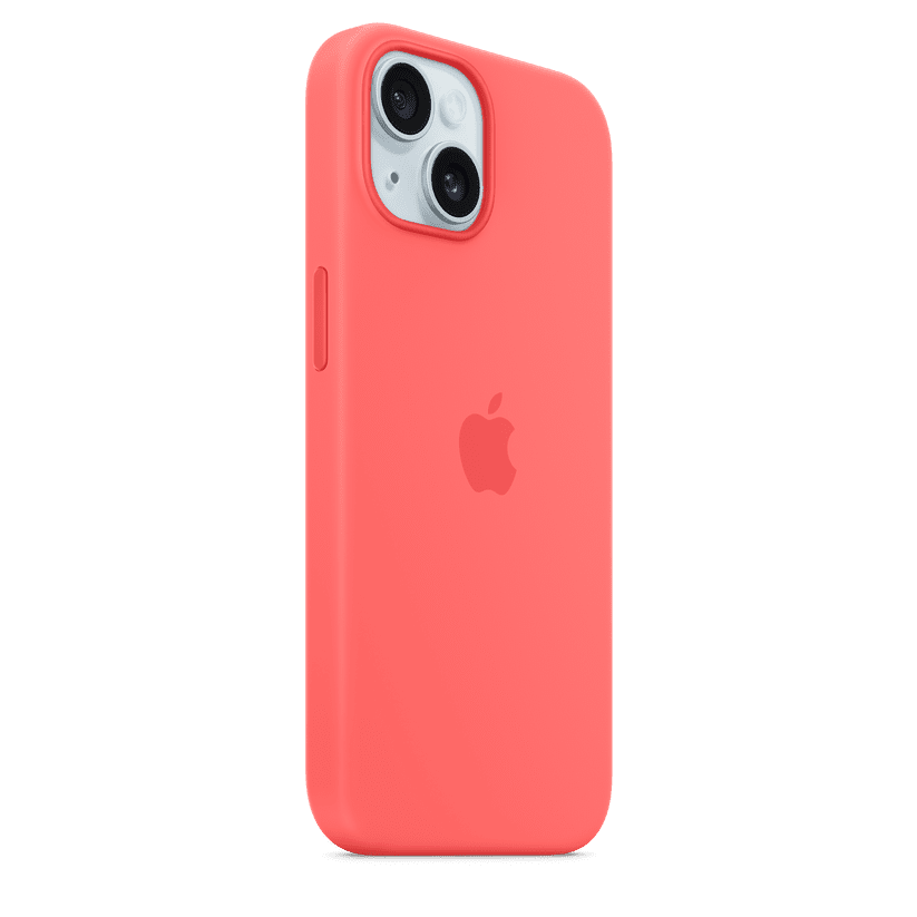 Case de Silicona Apple para iPhone 15 con MagSafe -Guayaba