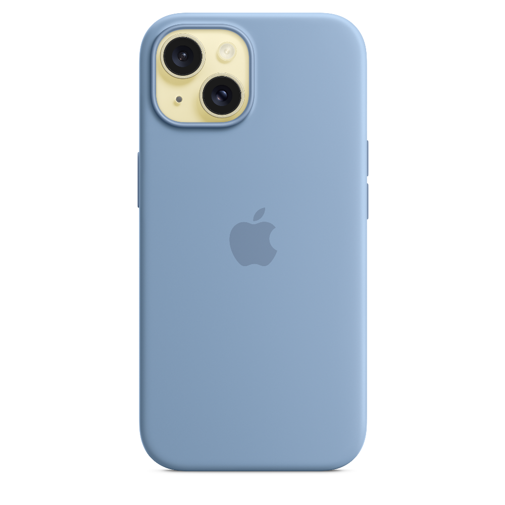 Case de Silicona Apple para iPhone 15 con MagSafe -Azul Invierno