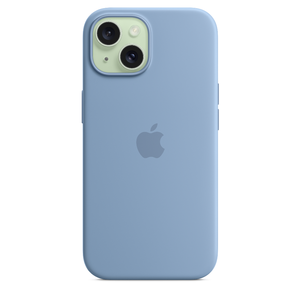 Case de Silicona Apple para iPhone 15 con MagSafe -Azul Invierno