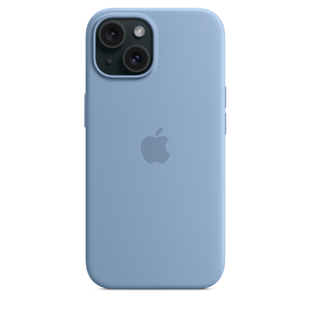 Case de Silicona Apple para iPhone 15 con MagSafe -Azul Invierno