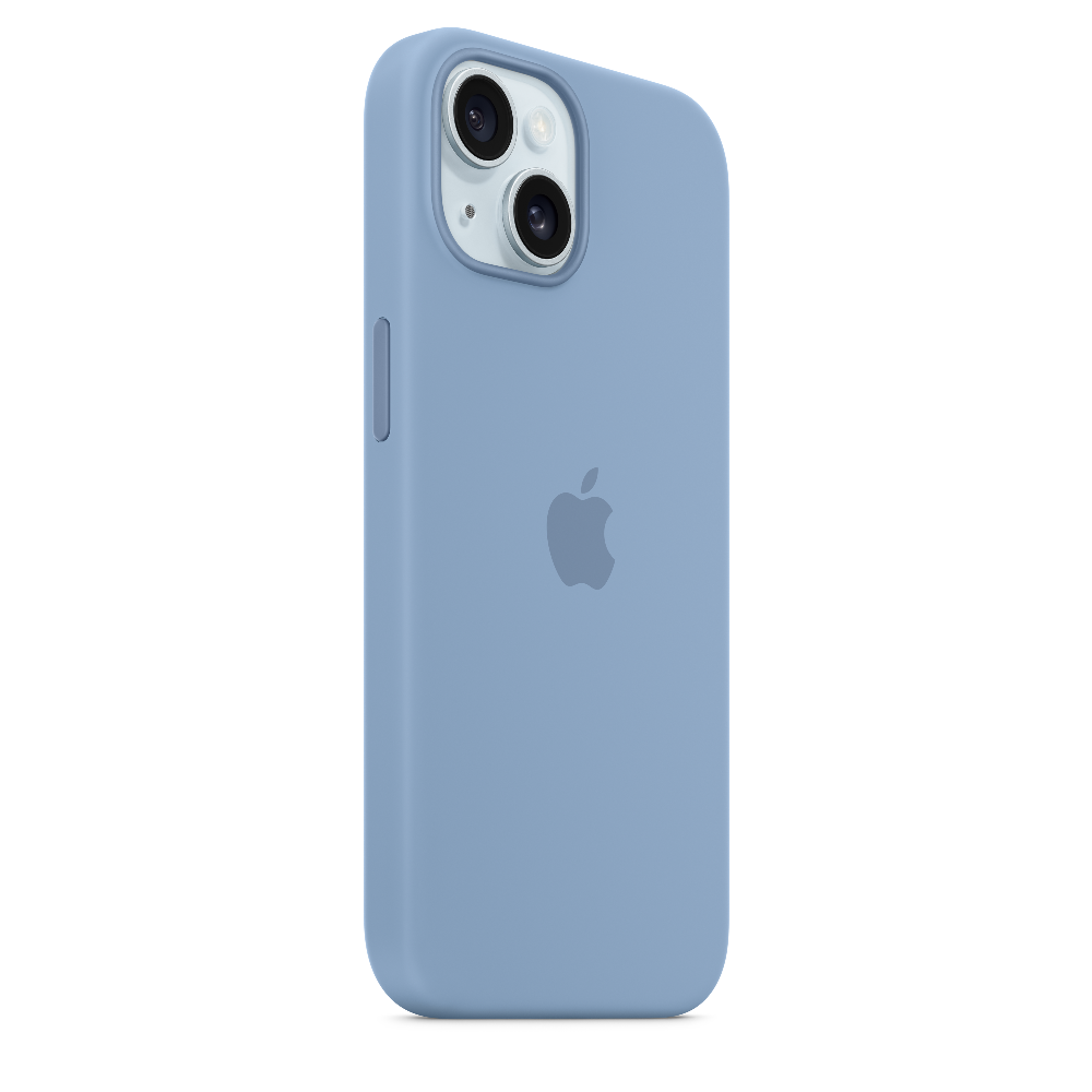 Case de Silicona Apple para iPhone 15 con MagSafe -Azul Invierno