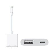 Adaptador de Lightning a USB-A y Lightning para cámaras - Blanco