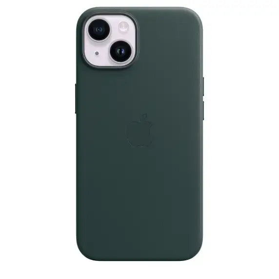 Case de Cuero Apple para iPhone 14 con MagSafe - Verde Pino