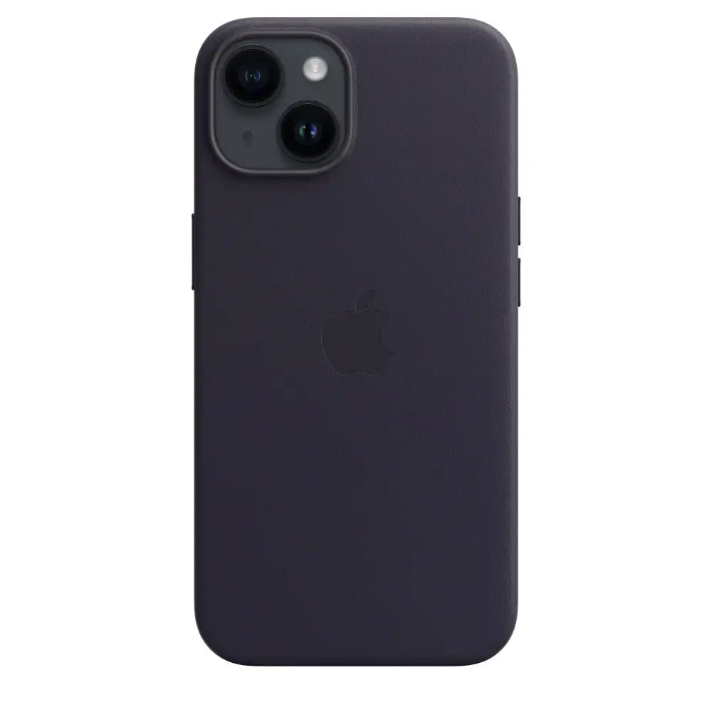 Case de Cuero Apple para iPhone 14 con MagSafe - Morado Oscuro