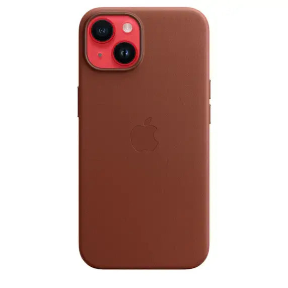 Case de Cuero Apple para iPhone 14 con MagSafe - Ocre Oscuro