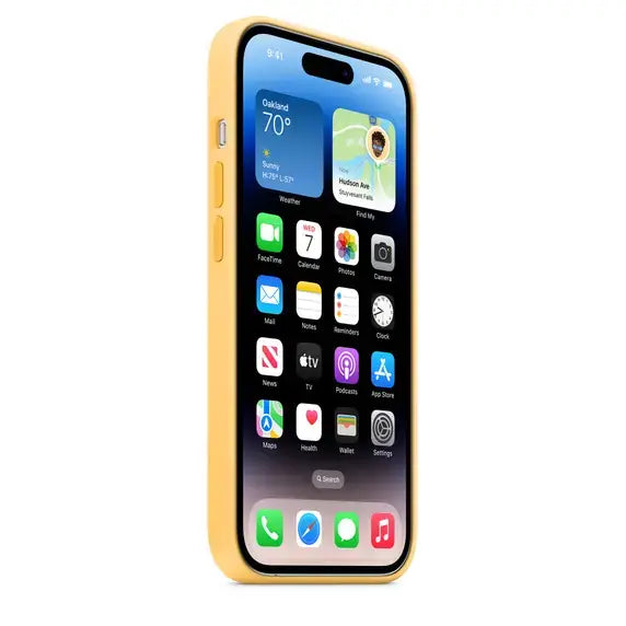 Case de Silicona Apple para iPhone 14 Pro con MagSafe - Amarillo Claro