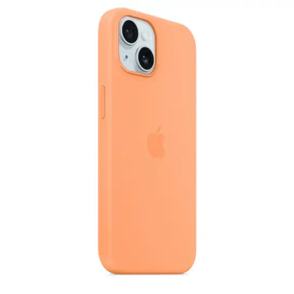 Case de Silicona Apple para iPhone 15 con MagSafe -Naranja Sorbete