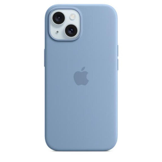 Case de Silicona Apple para iPhone 15 con MagSafe -Azul Invierno