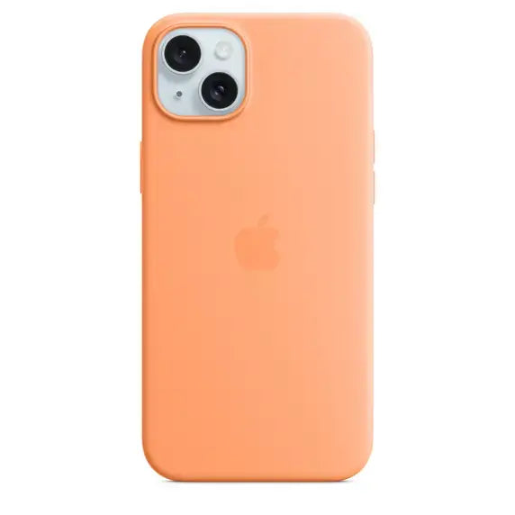 Case de Silicona Apple para iPhone 15 Plus con MagSafe -Naranja Sorbete