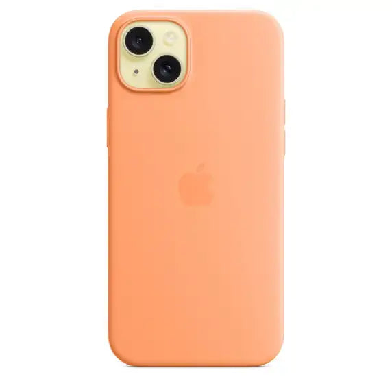 Case de Silicona Apple para iPhone 15 Plus con MagSafe -Naranja Sorbete