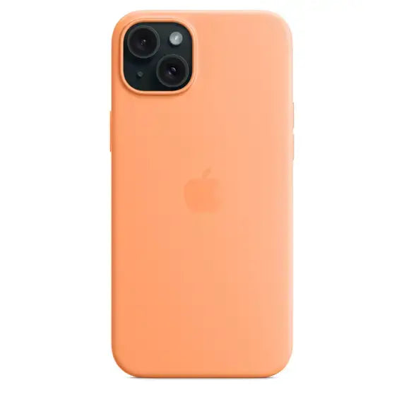 Case de Silicona Apple para iPhone 15 Plus con MagSafe -Naranja Sorbete