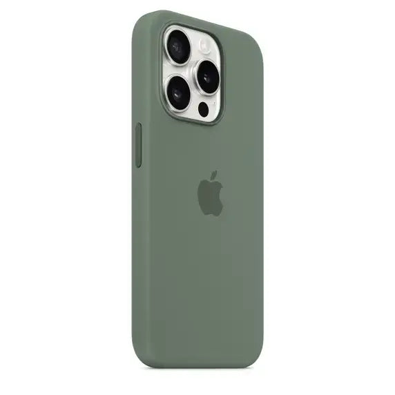 Case de Silicona Apple para iPhone 15 Pro con MagSafe -Ciprés