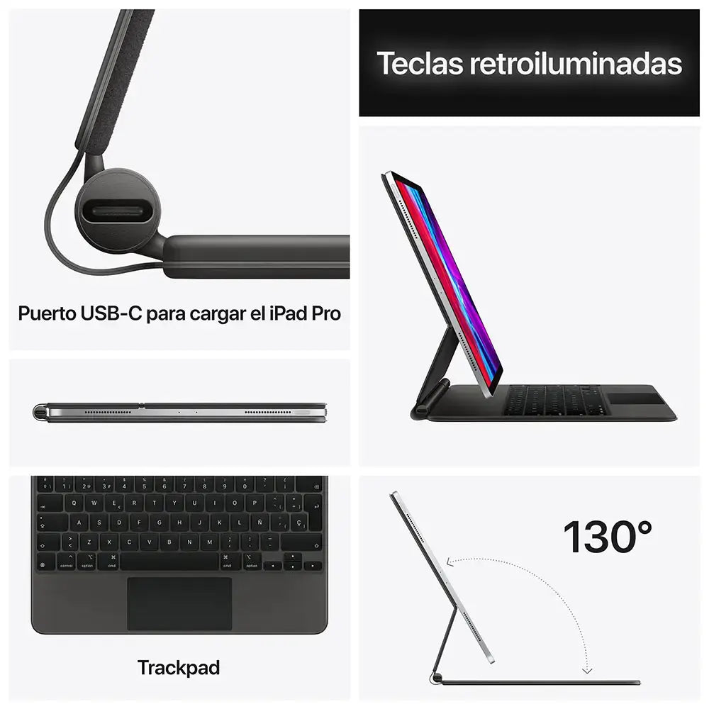 Teclado Apple Magic Keyboard para iPad Pro 11/Air 11 M2/Air 10.9 - Negro