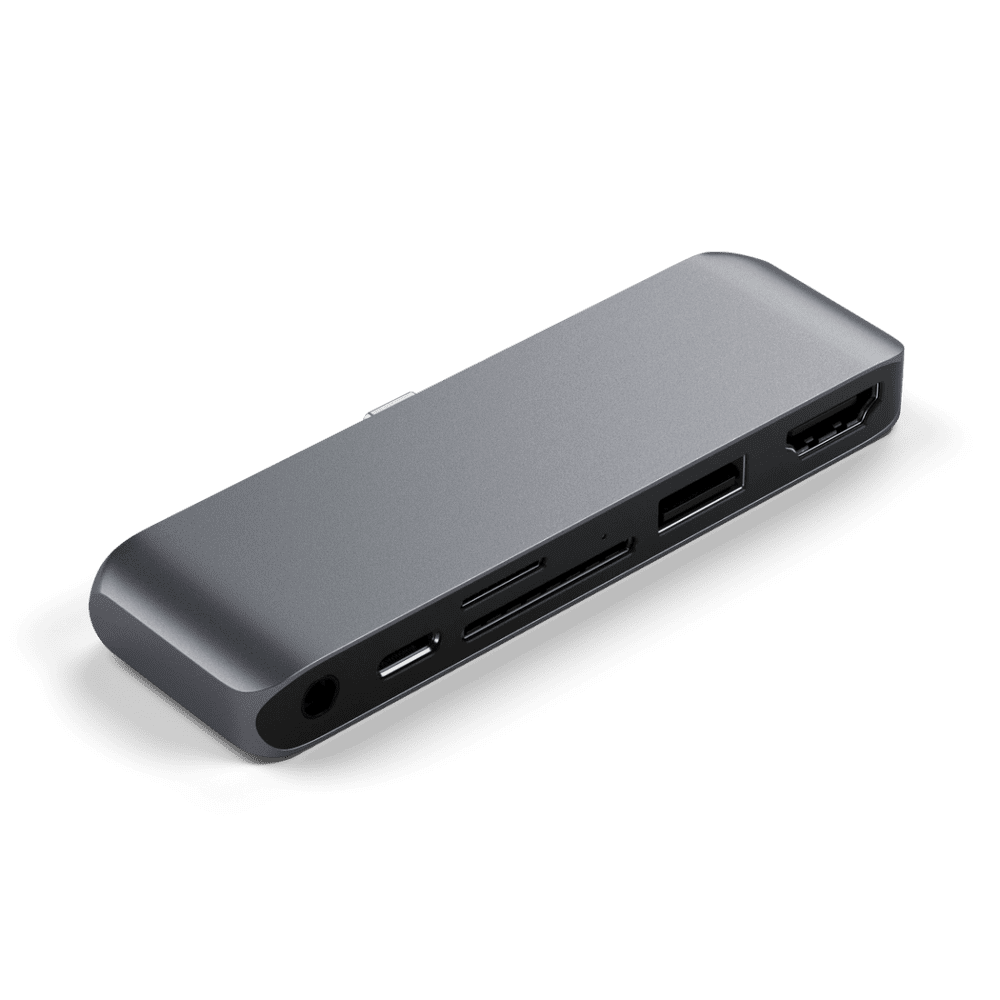 Adaptador Satechi Mobile Pro Hub SD Para iPad USB-C - Gris Espacial