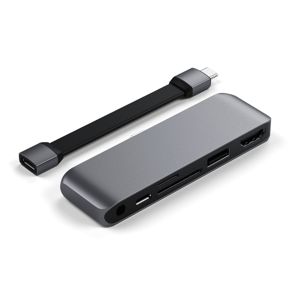 Adaptador Satechi Mobile Pro Hub SD Para iPad USB-C - Gris Espacial