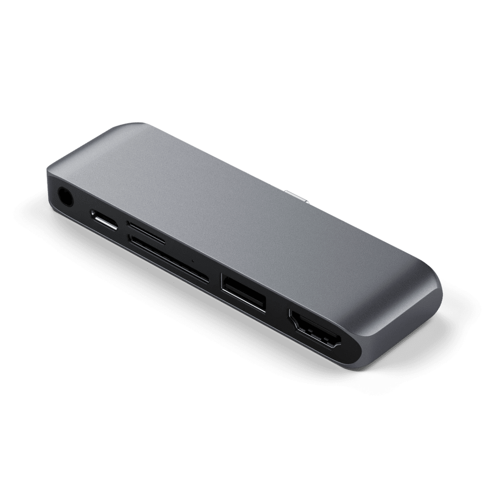 Adaptador Satechi Mobile Pro Hub SD Para iPad USB-C - Gris Espacial