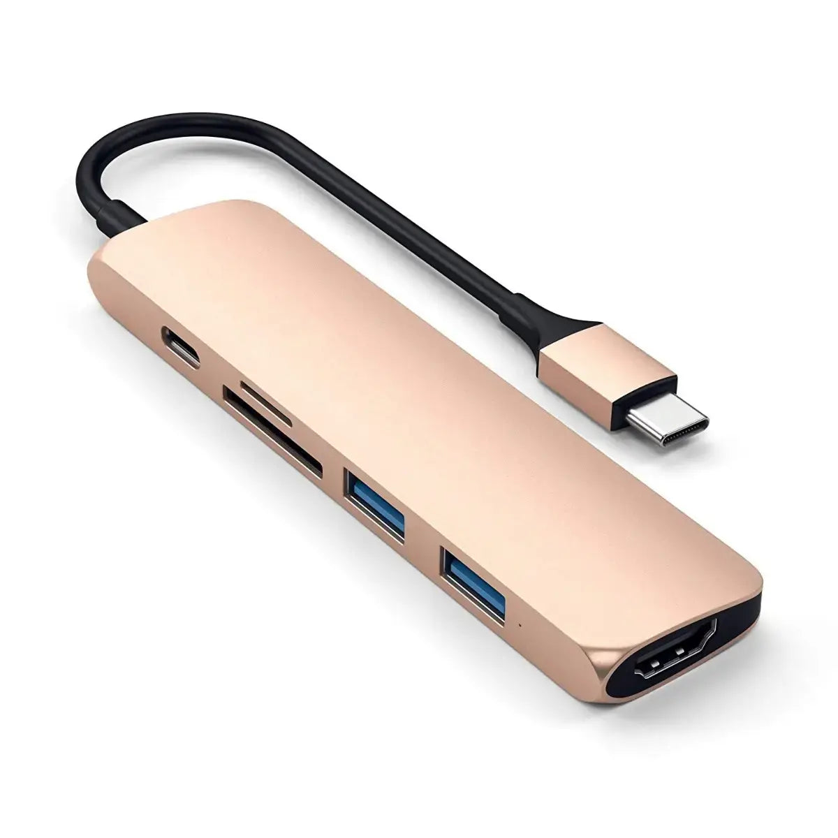 Adaptador Satechi Tipo-C Slim Multimedia V2 - Oro