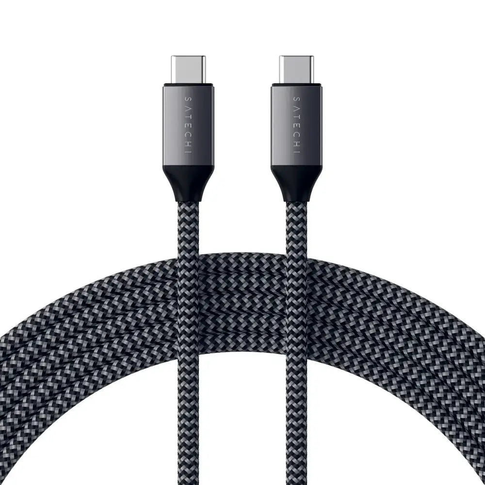 Cable Satechi de carga USB-C a USB-C 100W 2m- Gris espacial