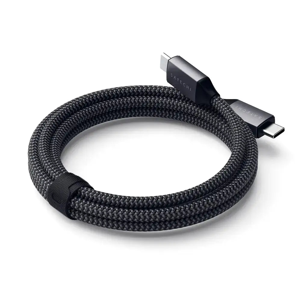 Cable Satechi de carga USB-C a USB-C 100W 2m- Gris espacial