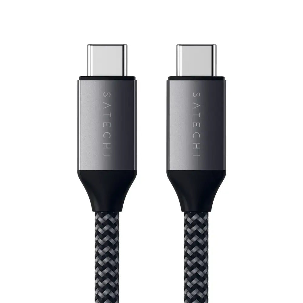 Cable Satechi de carga USB-C a USB-C 100W 2m- Gris espacial