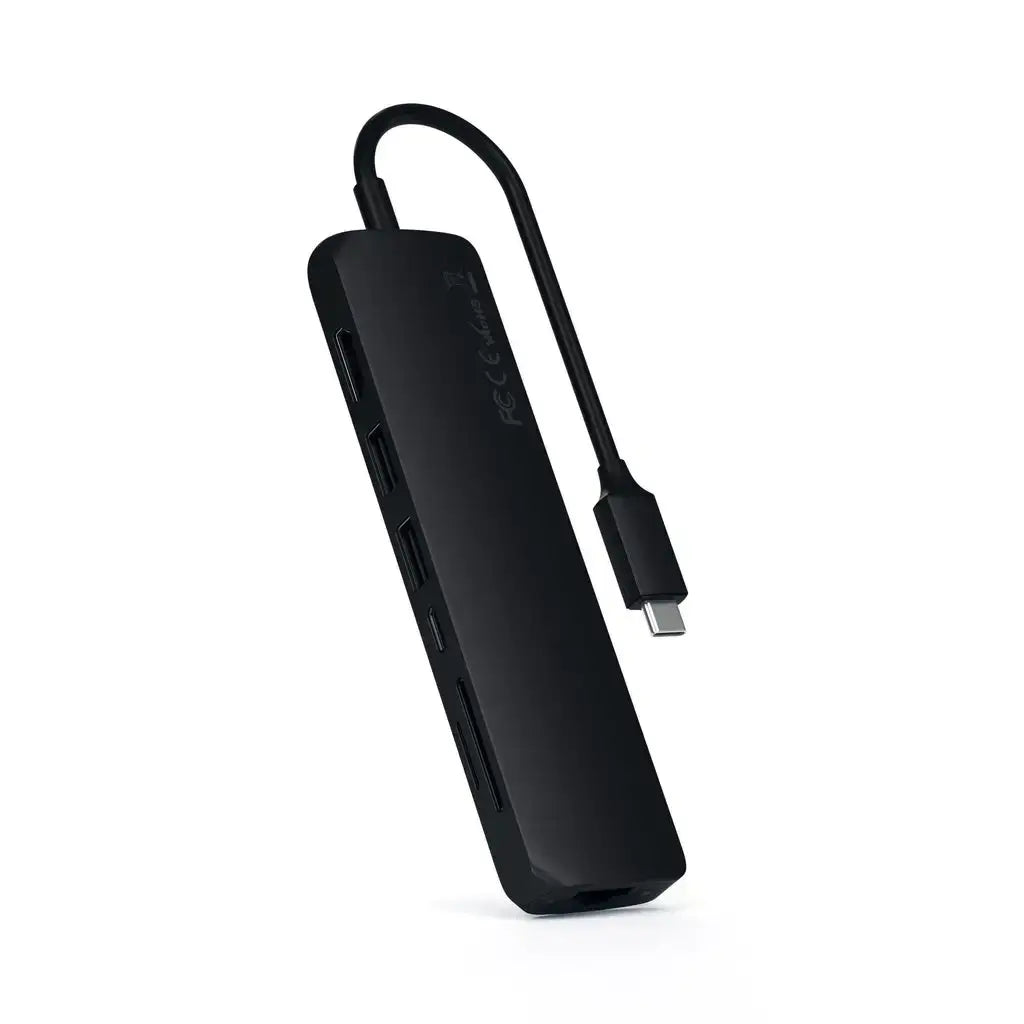 Adaptador Slim Satechi Usb-C Ethernet HDMI 2Usb-A - Negro