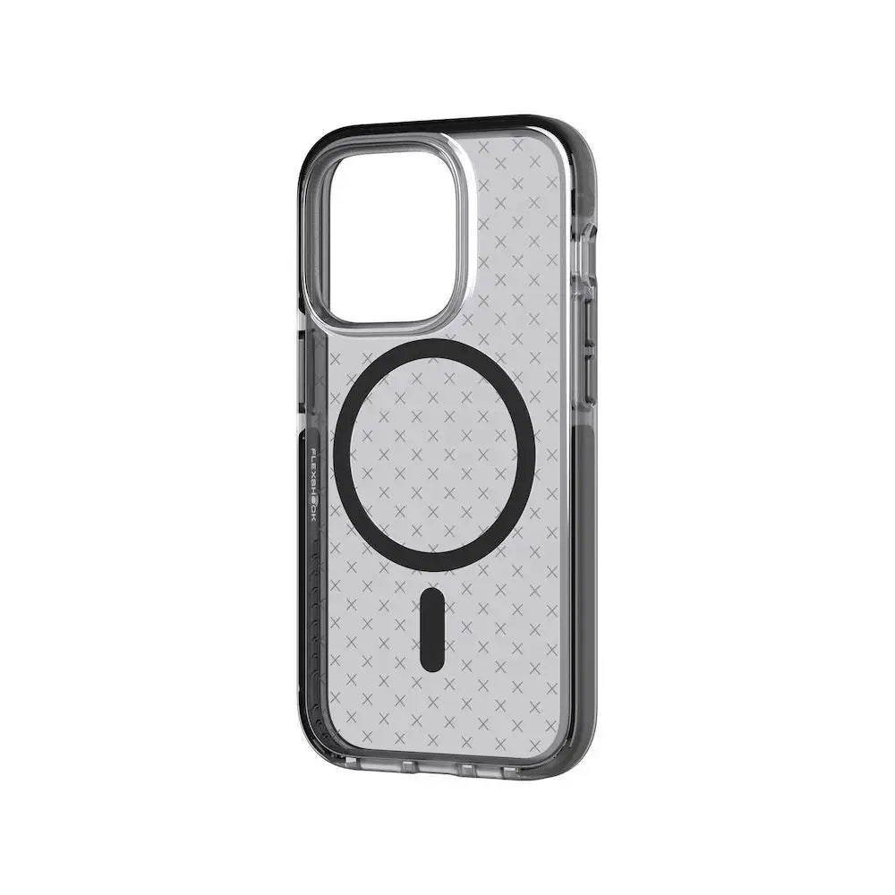 Case Tech21 Evo Check con MagSafe para iPhone 14 Pro - Humo negro