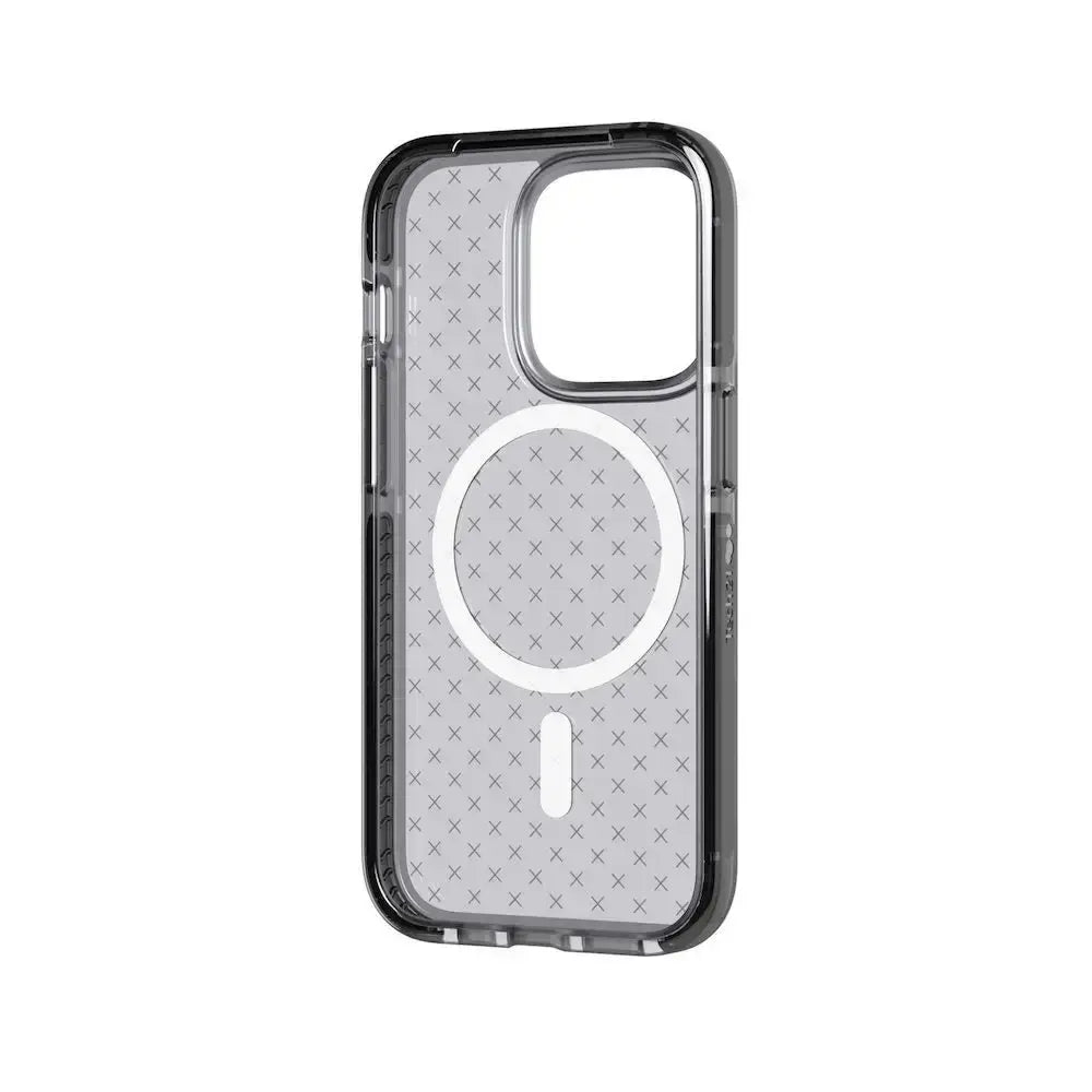 Case Tech21 Evo Check con MagSafe para iPhone 14 Pro - Humo negro