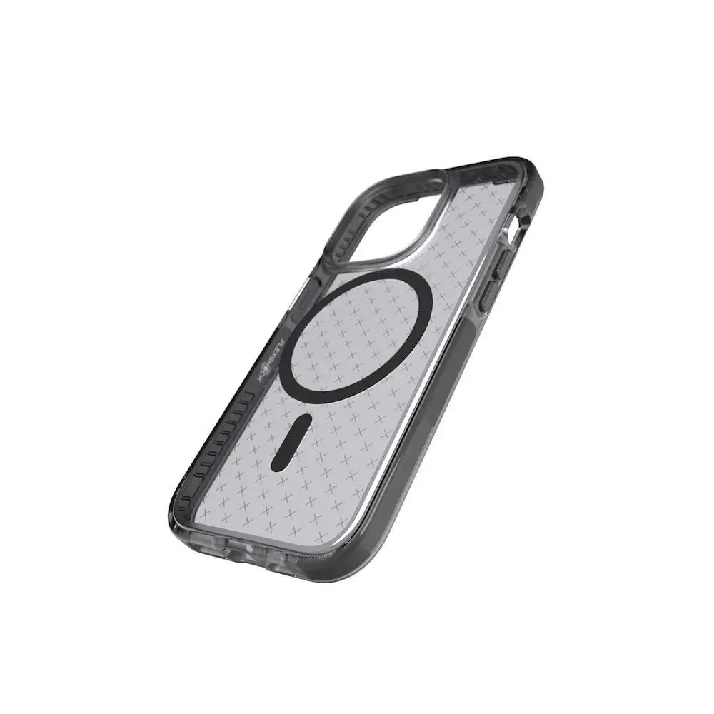 Case Tech21 Evo Check con MagSafe para iPhone 14 Pro - Humo negro