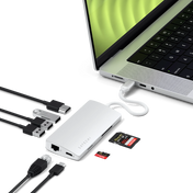 Adaptador Multipuerto Tipo C 4K Ethernet V2 - Plata