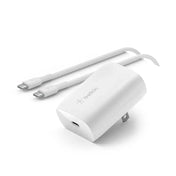 Cargador de pared Belkin USB-C PPS 30W con cable USB-C a USB-C - Blanco