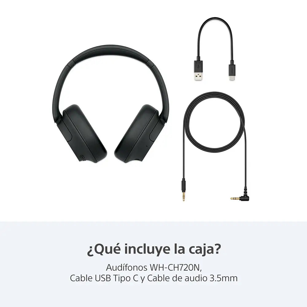 Audífonos Sony Inalambricos con Cancelacion de Ruido Around Ear WH-CH720N - Negro