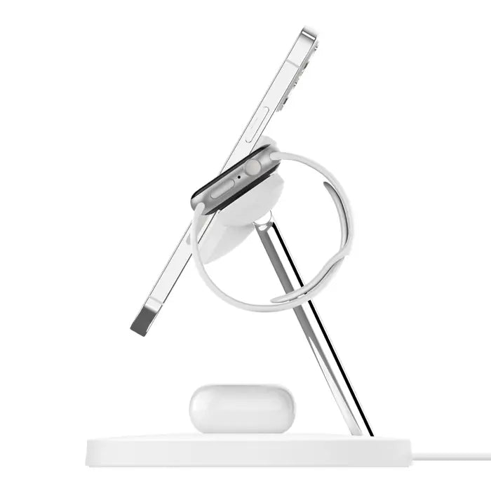 Base de Carga Inalámbrica Stand Belkin 3 en 1 con Magsafe - Blanco