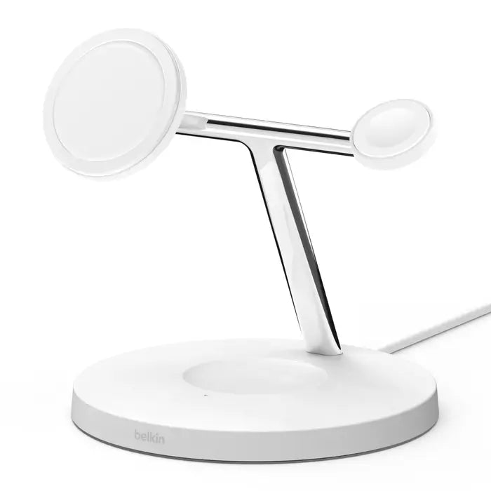 Base de Carga Inalámbrica Stand Belkin 3 en 1 con Magsafe - Blanco